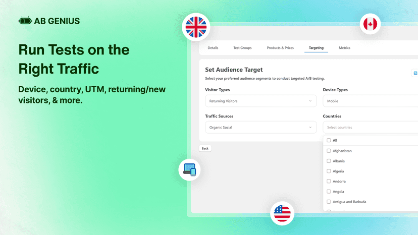 Running safe tests across the right traffic, and targeting.