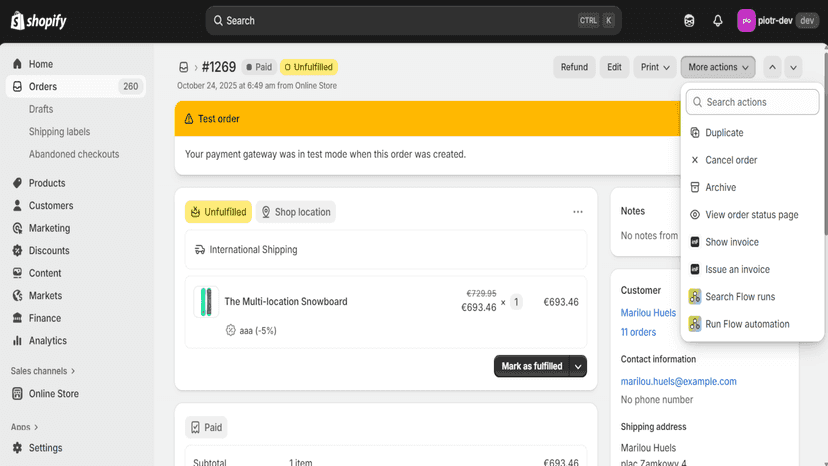 Show or Export your invoice