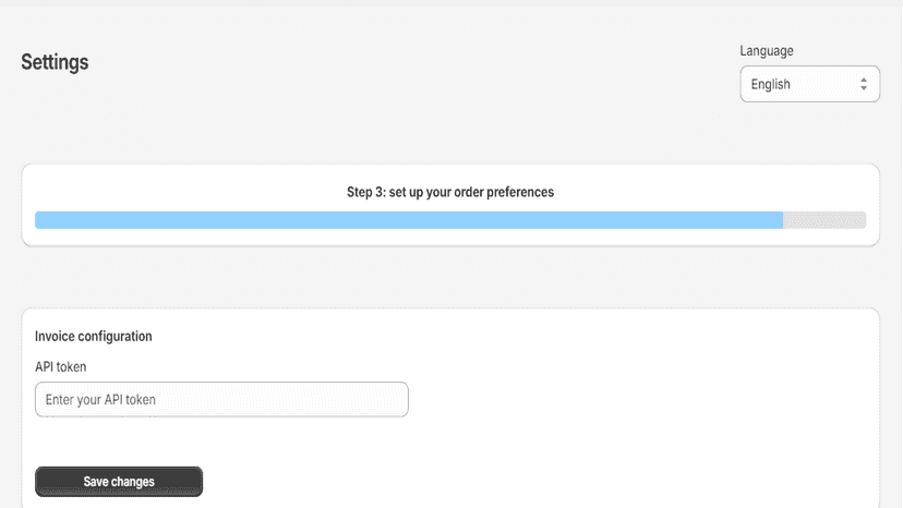 API configuration