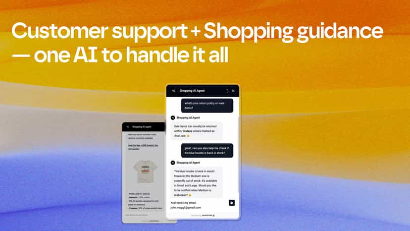 Image showing AI that handles both customer support and sales