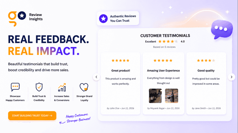 Real feedback & real impact