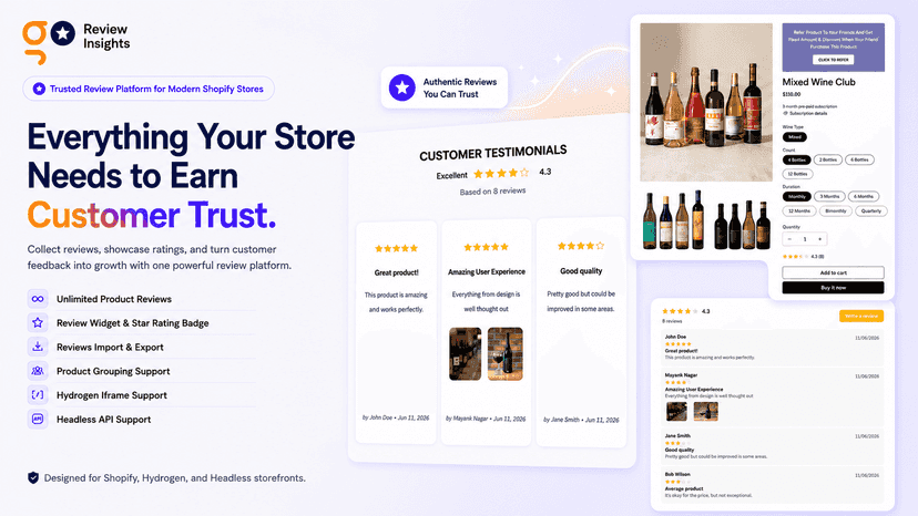 Collect, Manage & Display Customer Reviews