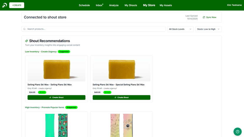 Get Shouting: My Store