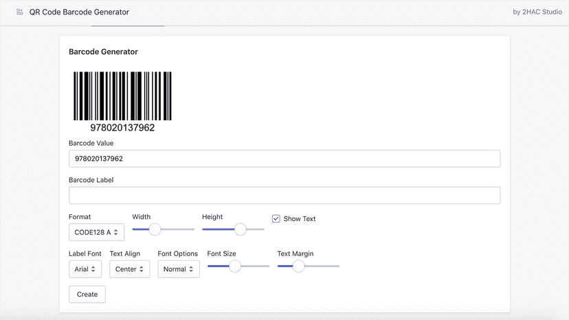 Barcode generator