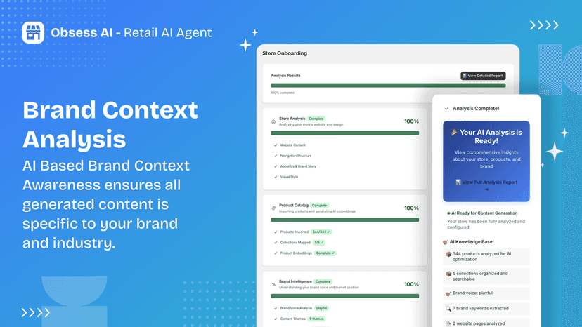 Our AI uses patented tech to analysis your store for context