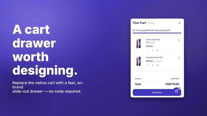 Cart preview