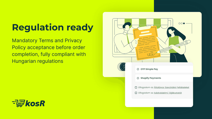 Mandatory Terms and Privacy Policy acceptance before ordering