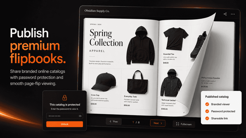 Publish premium flipbooks