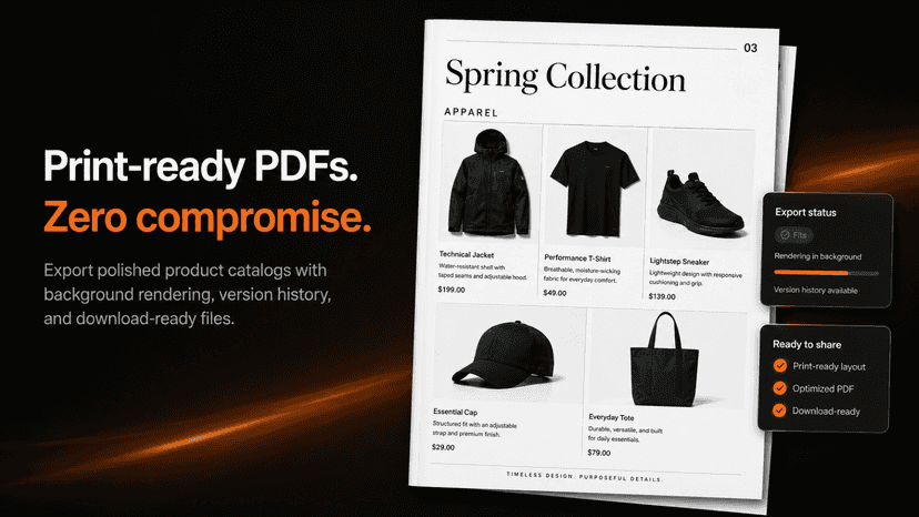 Print-ready PDFs.