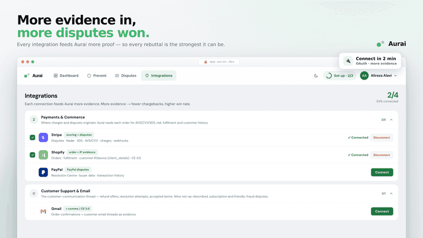 Dispute with AI-built evidence and rebuttal in Aurai