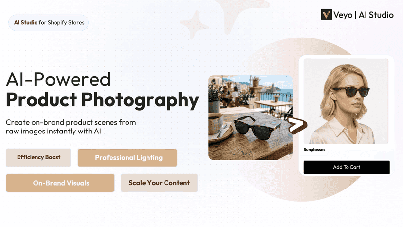 Create studio quality product shots with Veyo AI Studio