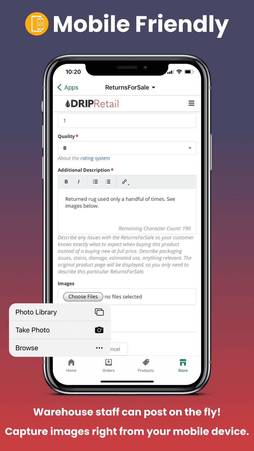 Post from anywhere. Easy to post from the warehouse.