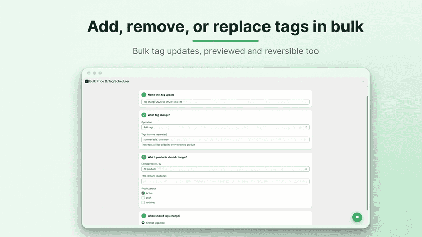 Bulk Tag update
