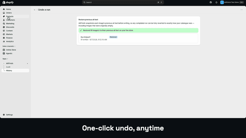 1 click undo.