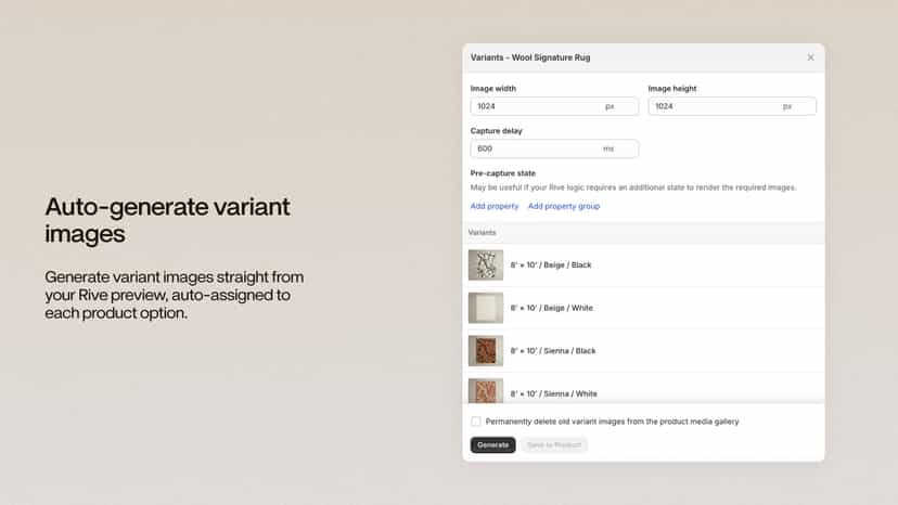 Auto-generate variant images