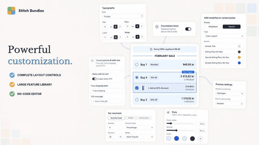 Stitch Bundles have a wide range of customization, easy to use