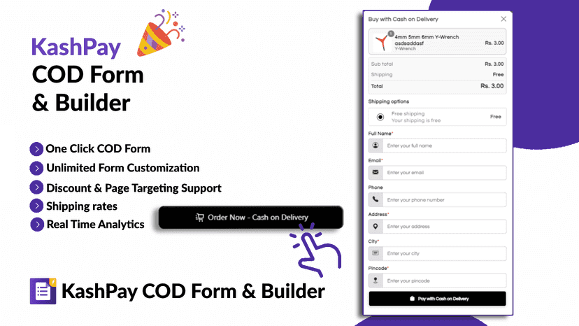 Cod form builder by kashpay