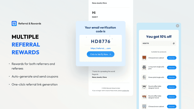 Multiple referral rewards