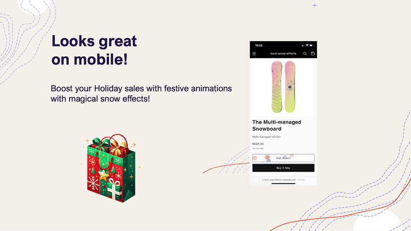 Displays mobile view.