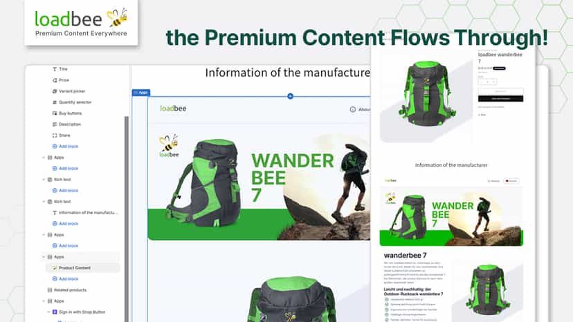 implementation in the shop theme 2