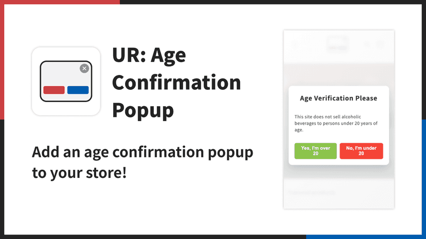 Add an age confirmation popup to your store!