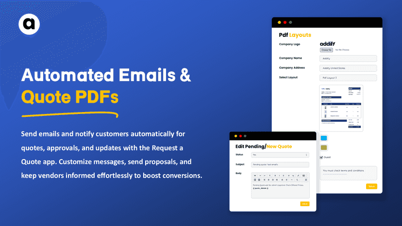 Shopify Automated Quote to pdf