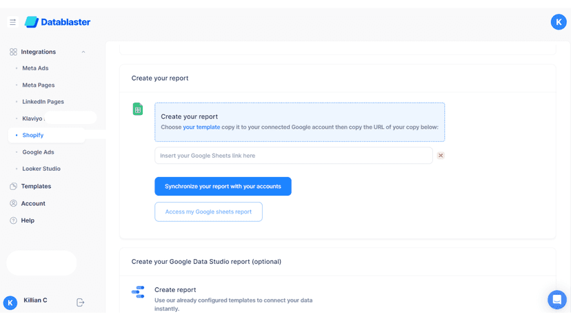 Transfer data to Google Sheets with Datablaster