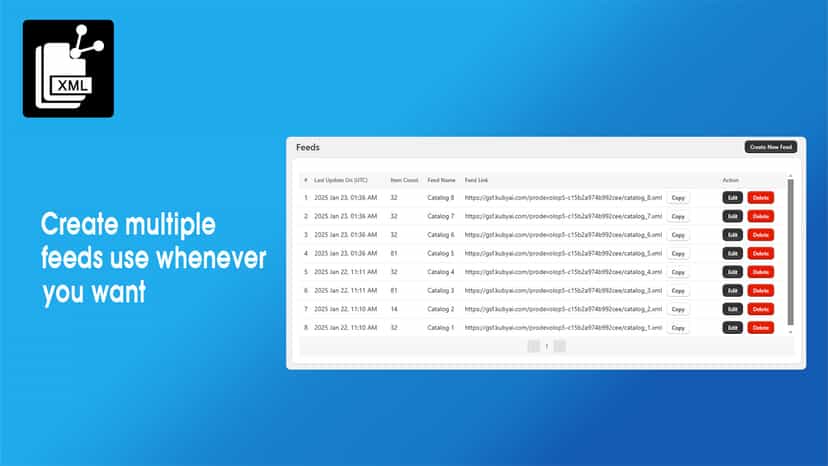 Create multiple feeds use whenever you want