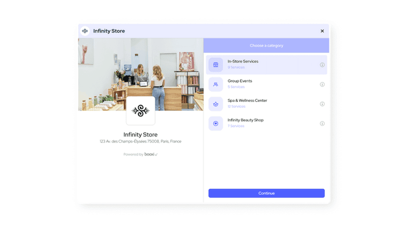 Custom Widget - Booking Flow