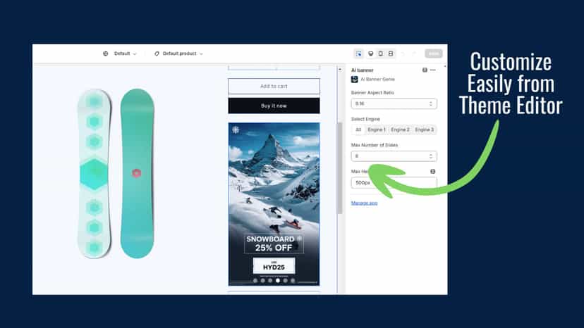 customize image aspect ratio, number of slides, slider dimension