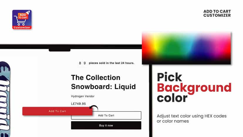 Add new color to button add to cart and change background