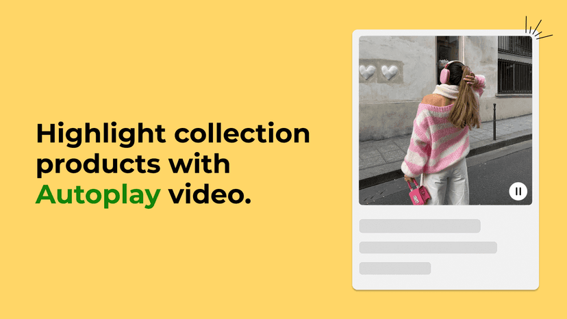 Add autoplay video to imaes that loops in your collections