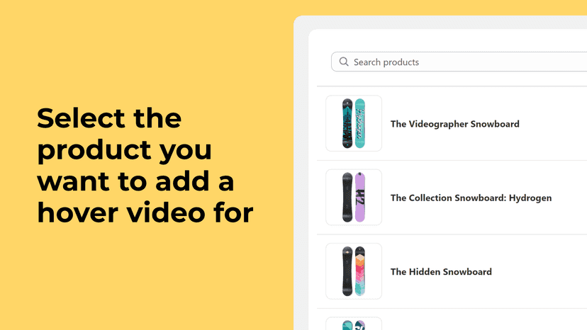 Add an autoplay or hover video to any product in your catalog