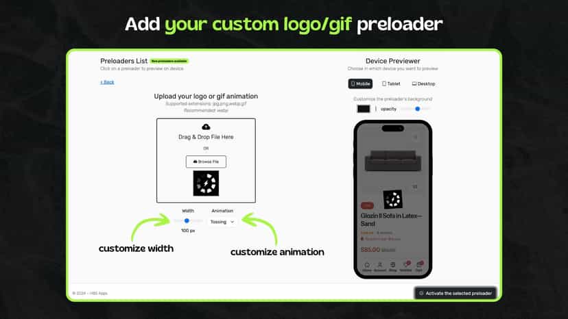 Add your custom logo/gif preloader - PreloaderX
