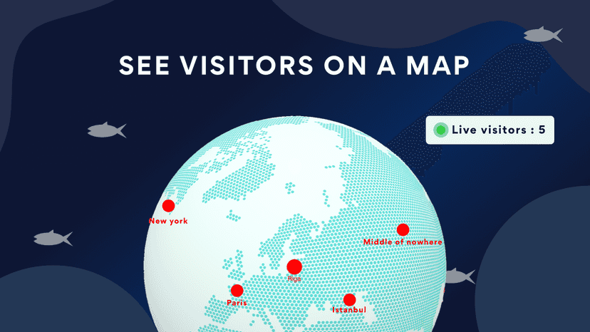 see real time visitors on the map