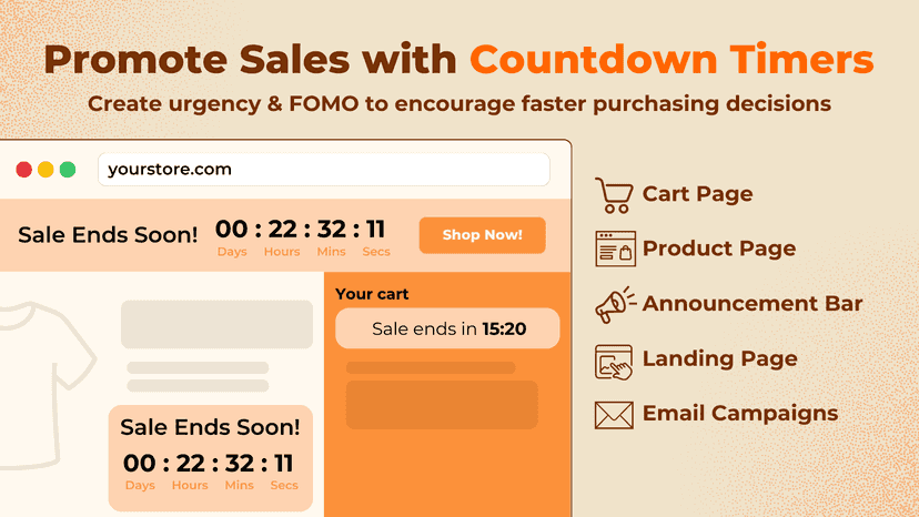 Countdown Timer to create FOMO and Urgency for Shopify