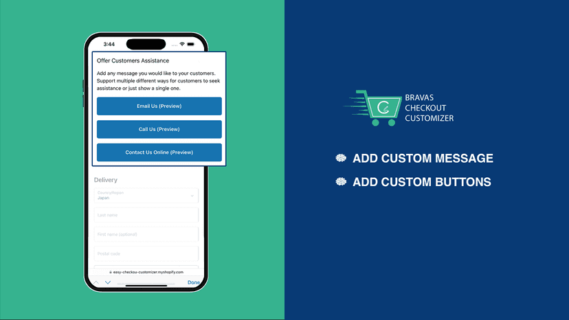 Custom Button and Custom Message