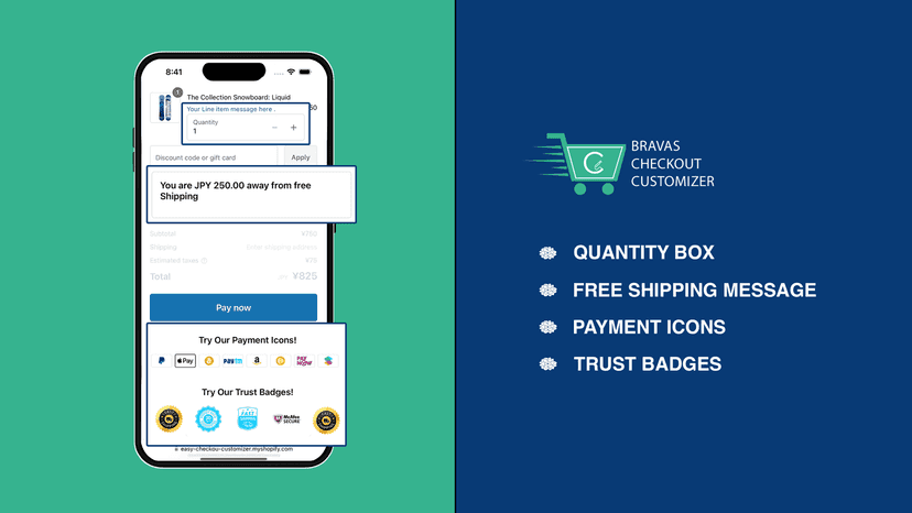 Quantity, Payment Icon, Trust Badge