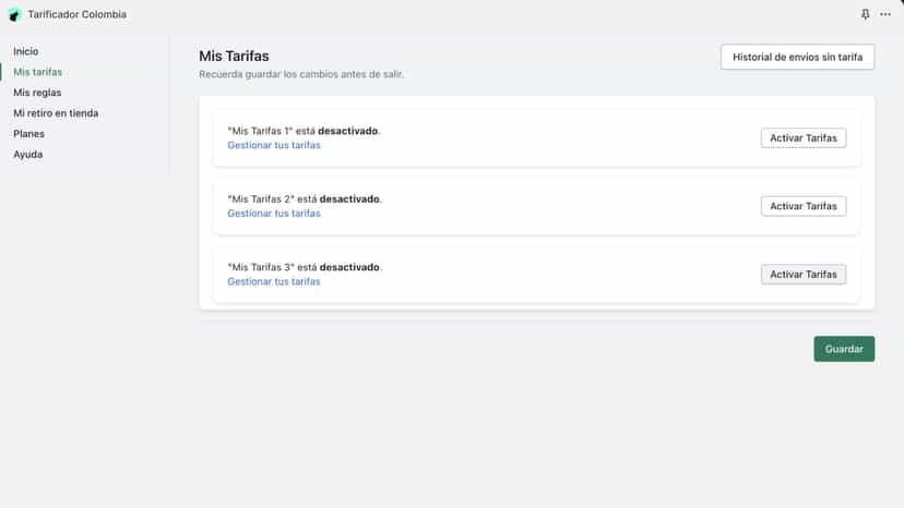 Tarificador CO - Lobo Creaciones - Shopify Experts