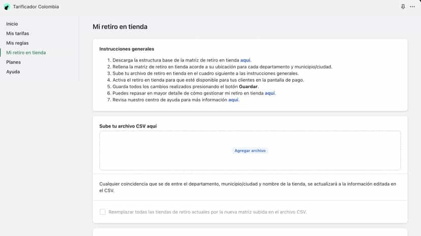 Tarificador CO - Lobo Creaciones - Shopify Experts