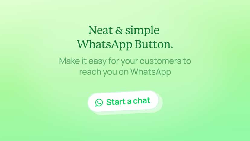 Graphic poster for a neat & simple WhatsApp Button