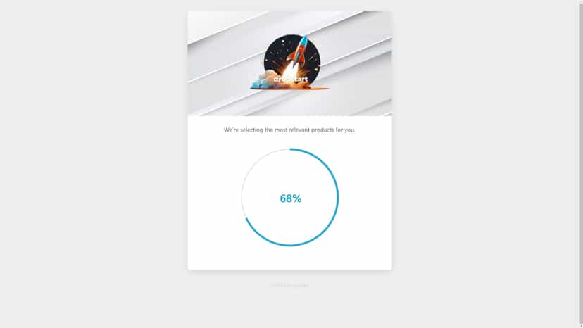 We display our progress as we customize your store