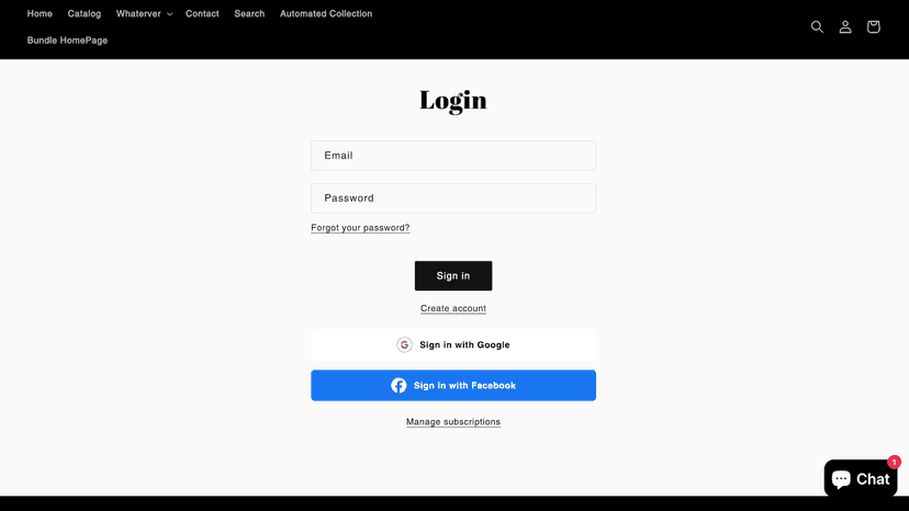Home page