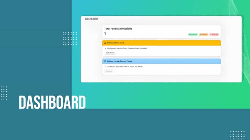 App dashboard with stats