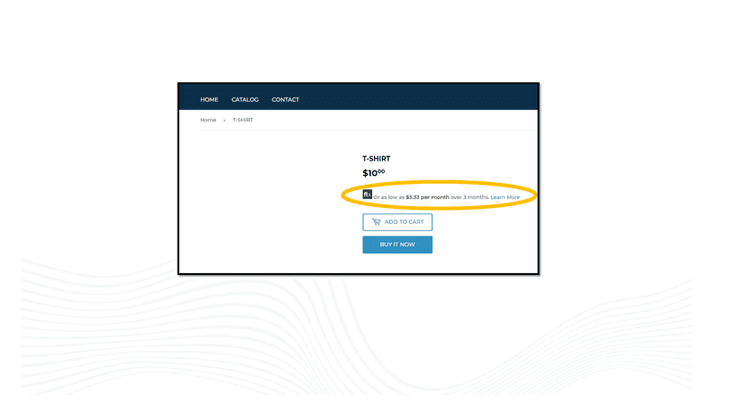 Flexiti Monthly Payment Widget and Product Details