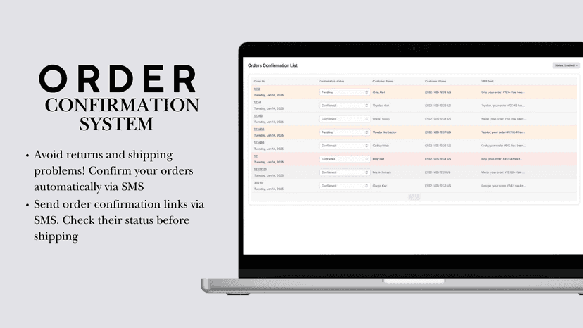 Order Confirmation Page