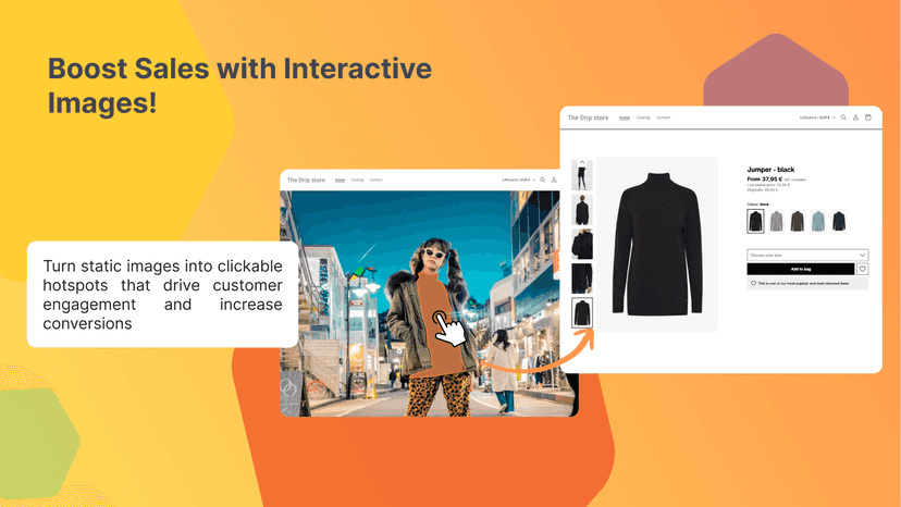 Link image areas to products
