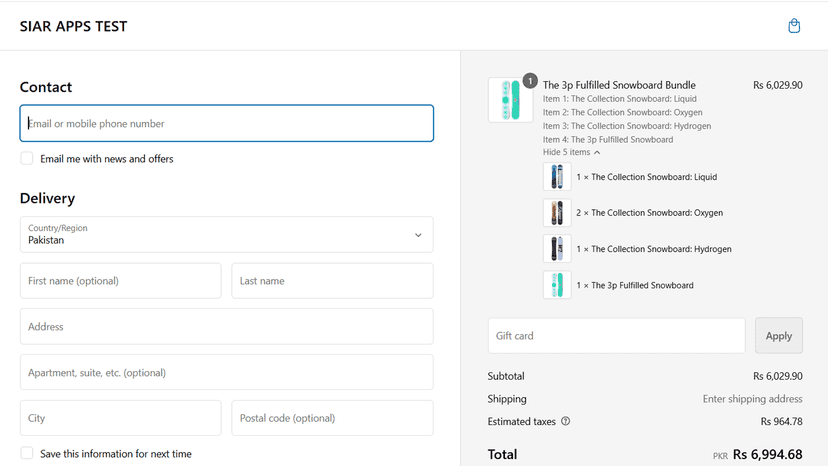Checkout Order Summary