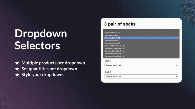 Dropdown selector