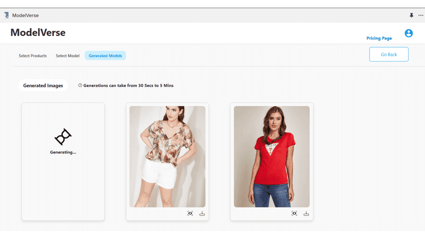 Product Image generation using AI